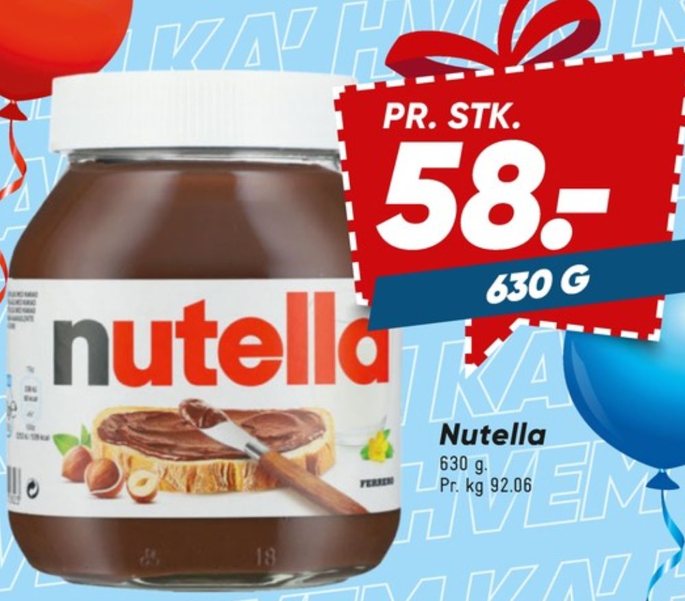 Nutella, Smørepålæg