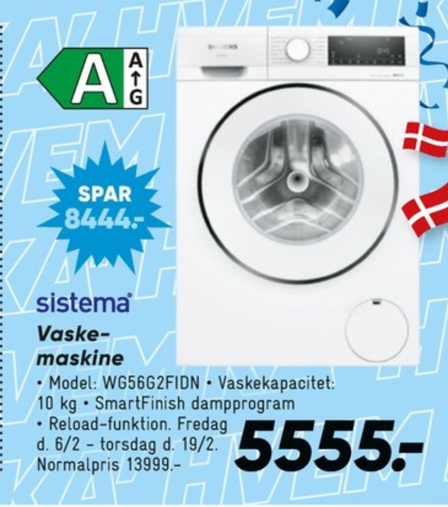 Sistema, Vaskemaskine