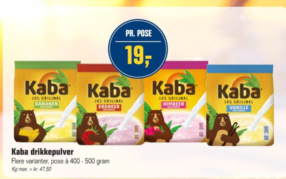 Kaba, Mælkedrikspulver Bananen