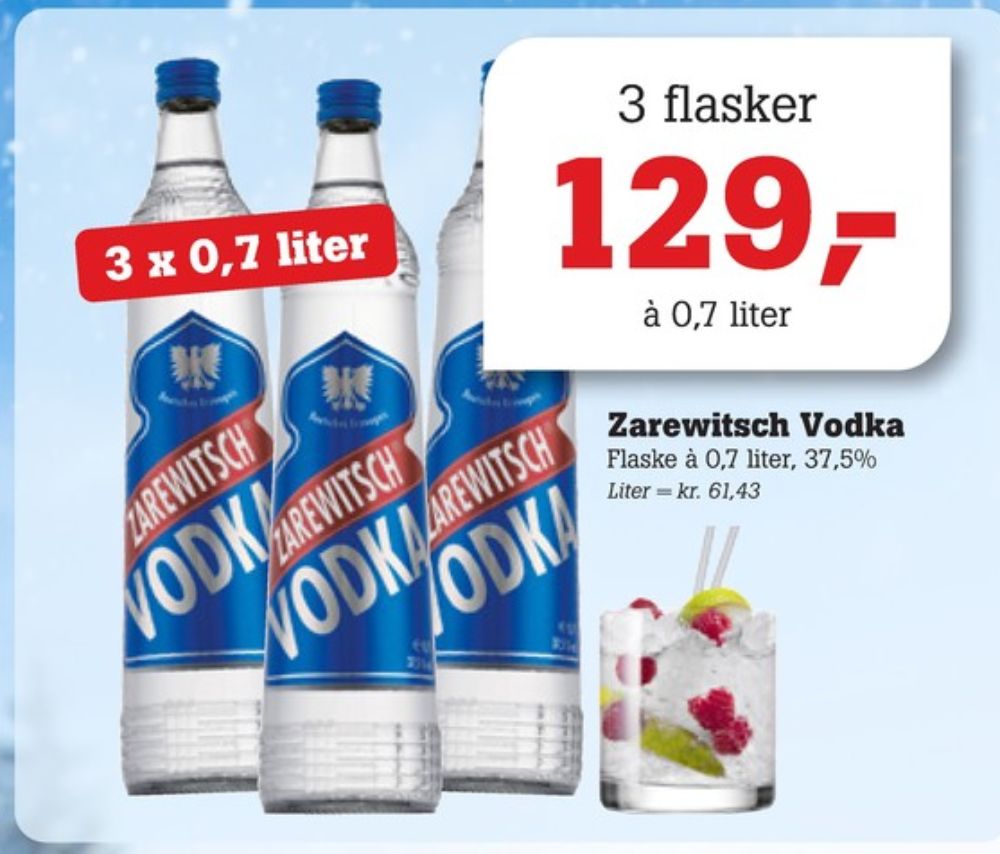 Zarewitsch, Vodka