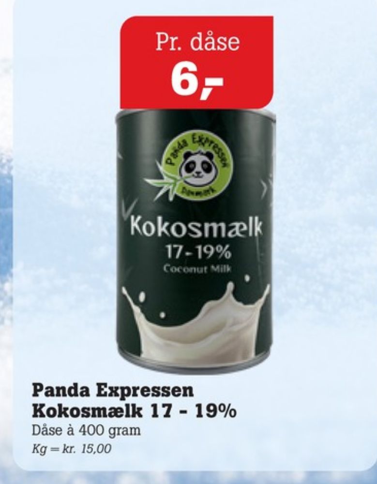Panda Expressen , Kokosmælk