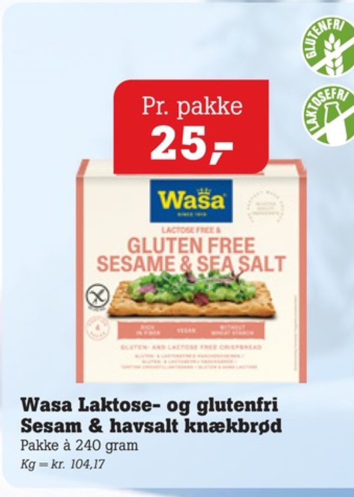 Wasa, Sesam & Havsalt knækbrød