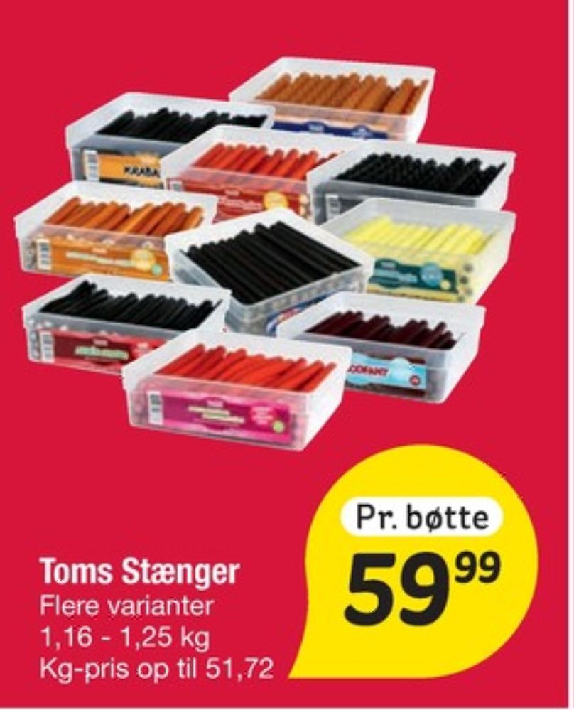 Toms Pingvin Kokosdrøm, Slikstænger