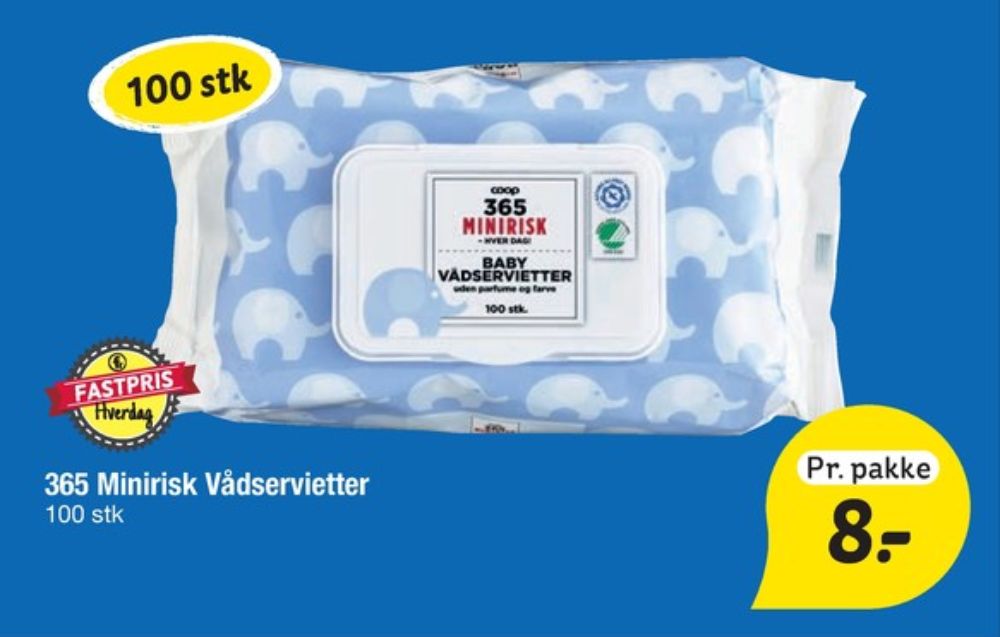 Coop 365 Minirisk, Vådservietter