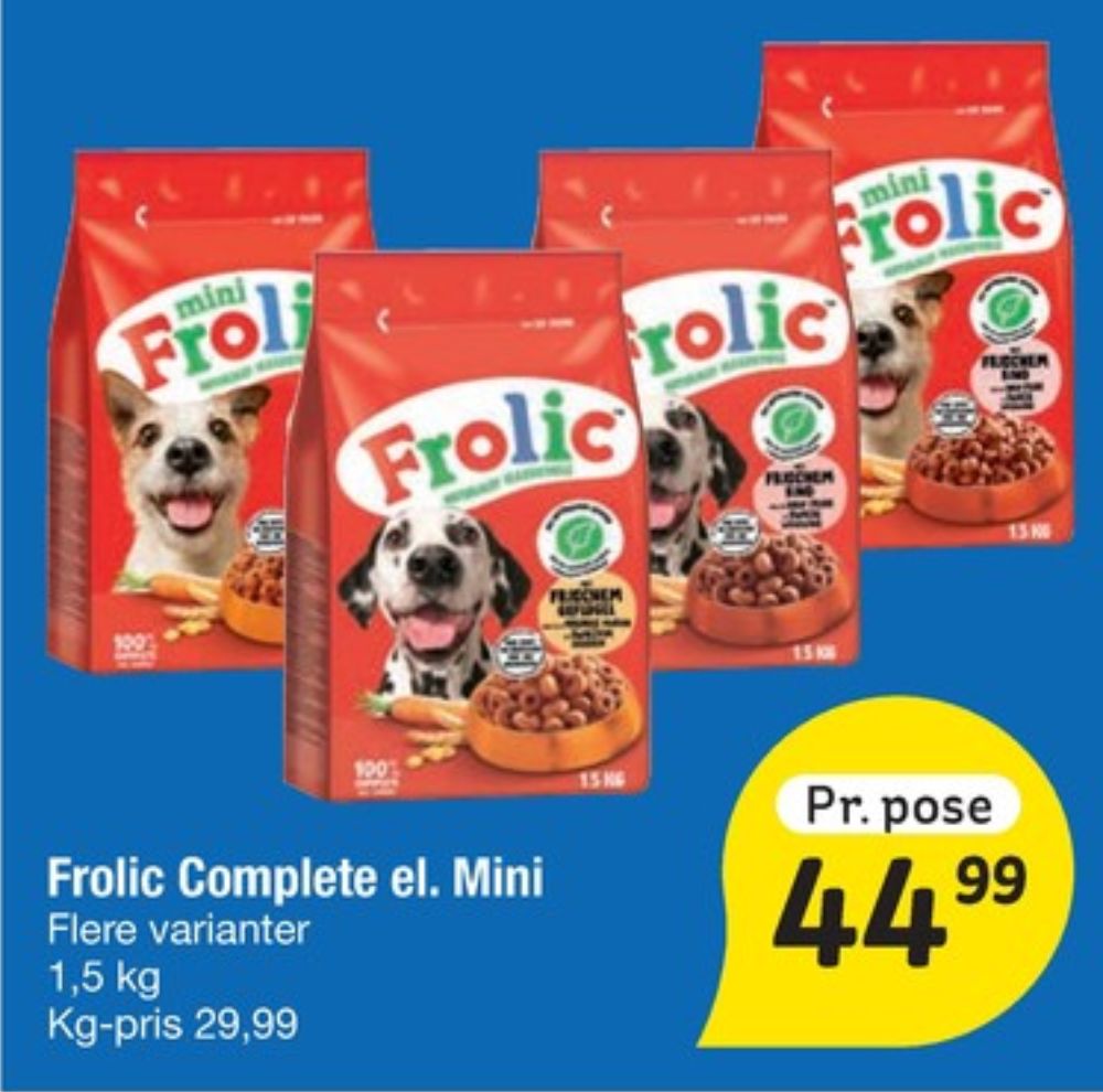 Frolic, Hundefoder