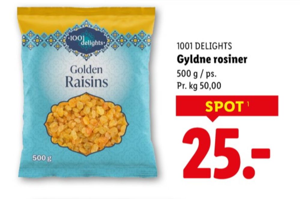 1001 delights, Golden Raisins