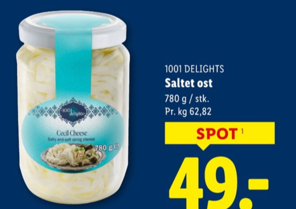 1001 delights, Saltet Ost