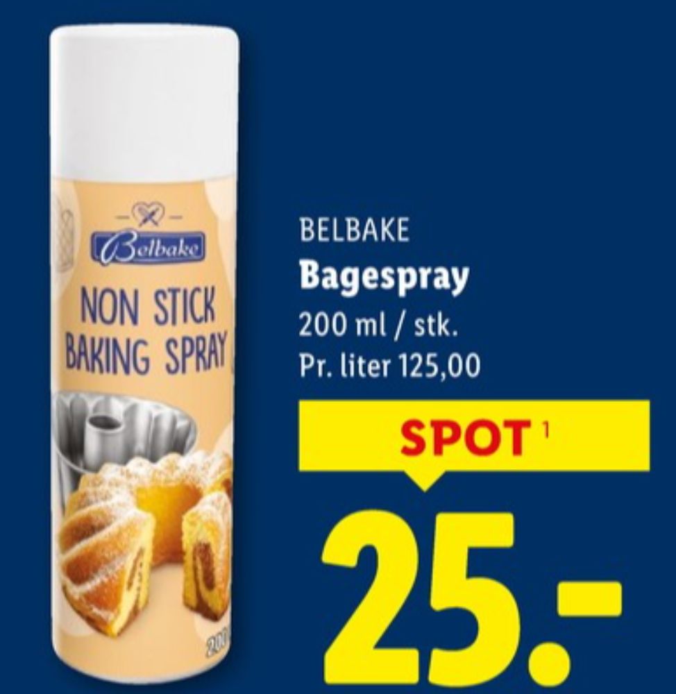Belbake, Bagespray