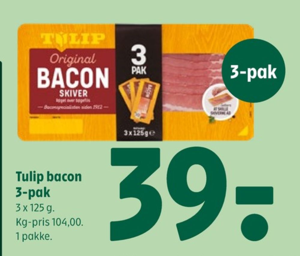 Tulip, Baconskiver 3 pk