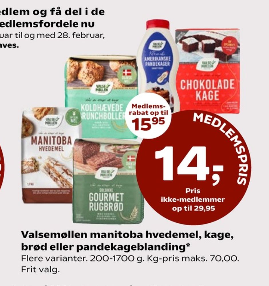Valsemøllen, Chokoladekageblanding