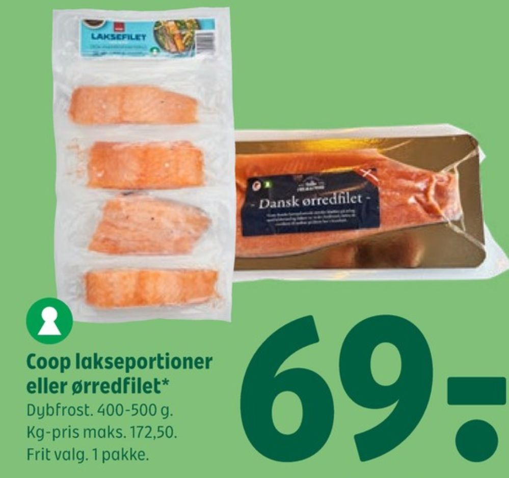 Coop, Lakseportioner