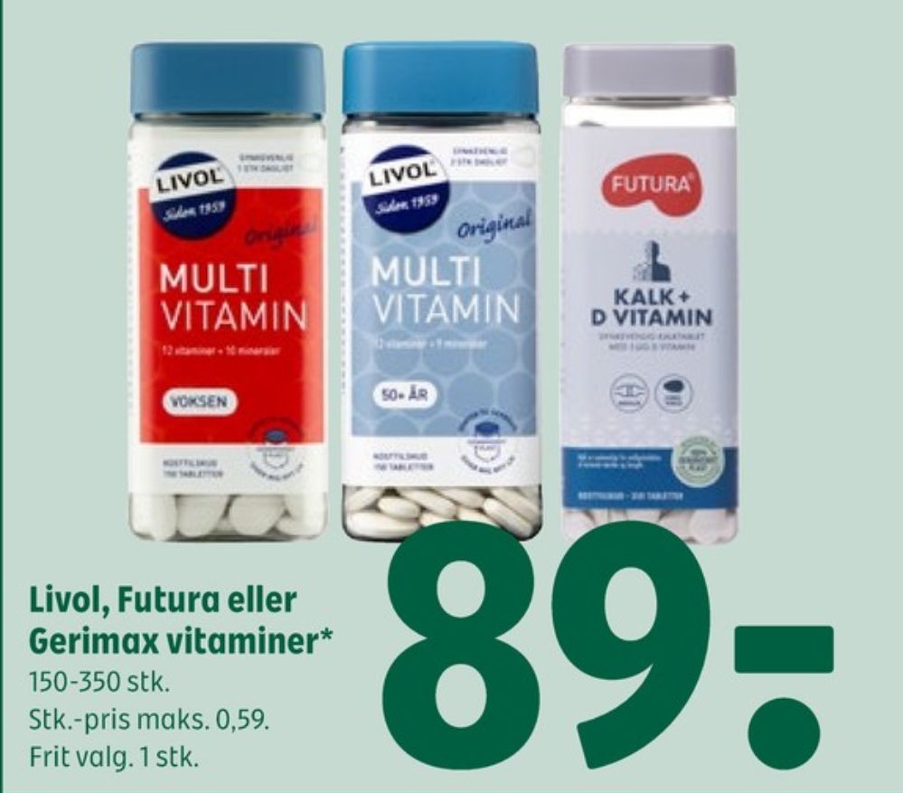 Livol Multi, Vitaminer