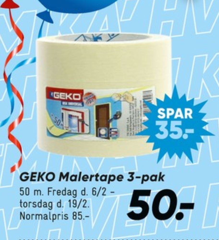 Geko, Malertape