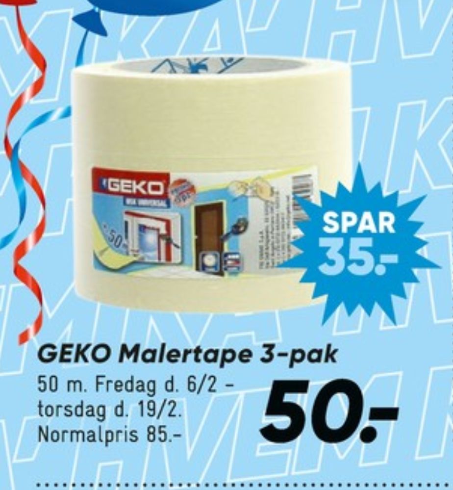 Geko, Malertape