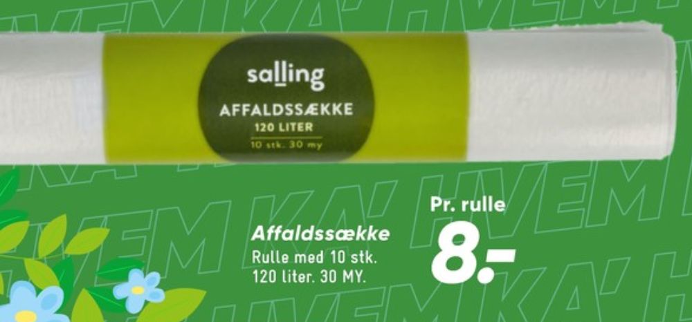 Salling, Affaldssække