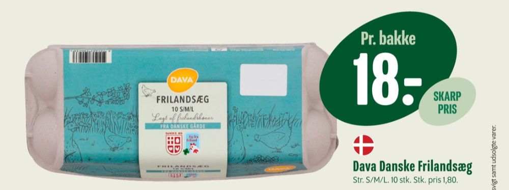 DAVA Foods, Frilandsæg S/M/L