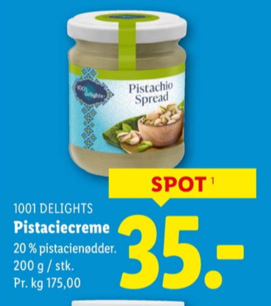 1001 delights, Pistaciecreme