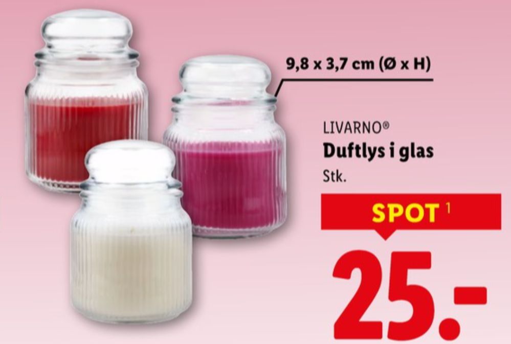 Livarno, Duftlys i glas