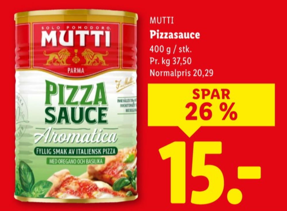 Mutti, Pizzasauce Aromatica