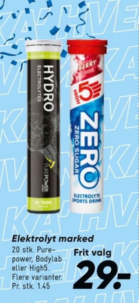 HIGH5, Træningstilskud