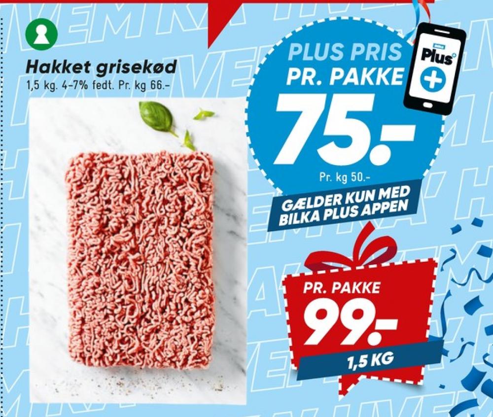 Hakket grisekød 4-7%