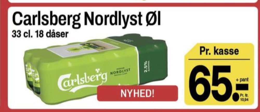 Carlsberg Nordlyst, Øl 18 pk.
