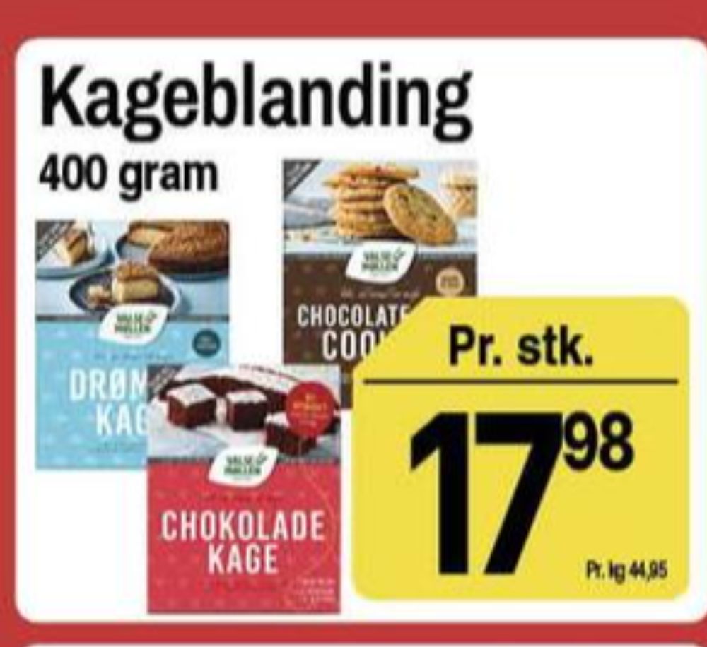 Valsemøllen, Chokoladetærteblanding