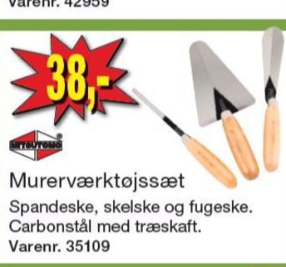 Mitsutomo, Murerværktøjssæt