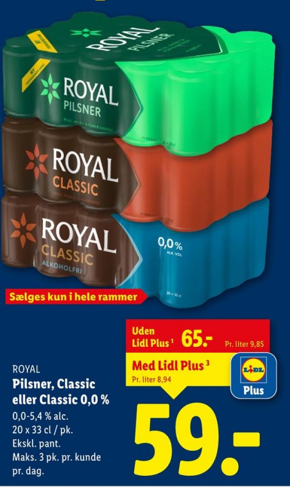 Royal Classic, Øl