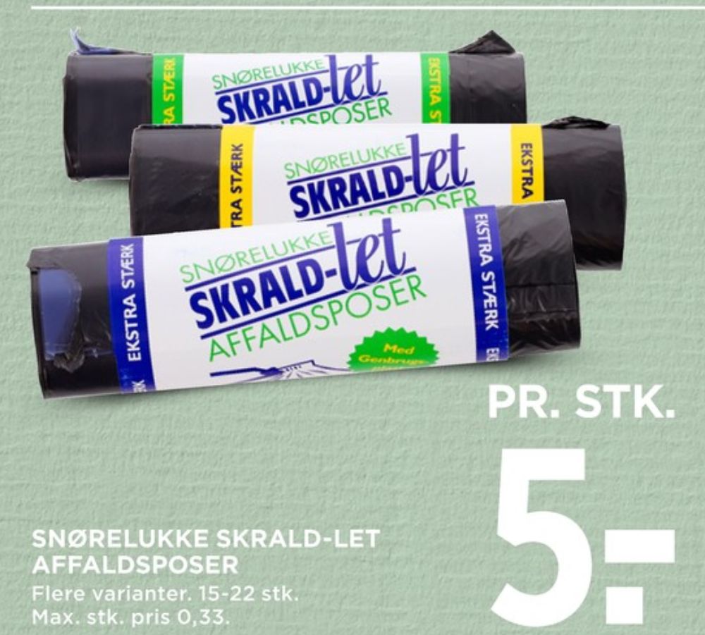Skrald-let, Affaldsposer
