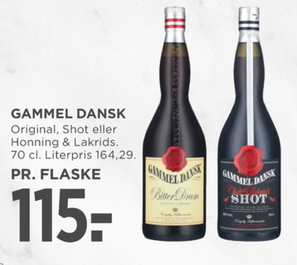Gammel Dansk, Bitter
