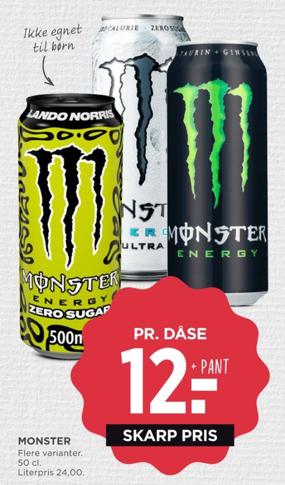 Monster Ultra Energy, Energidrik