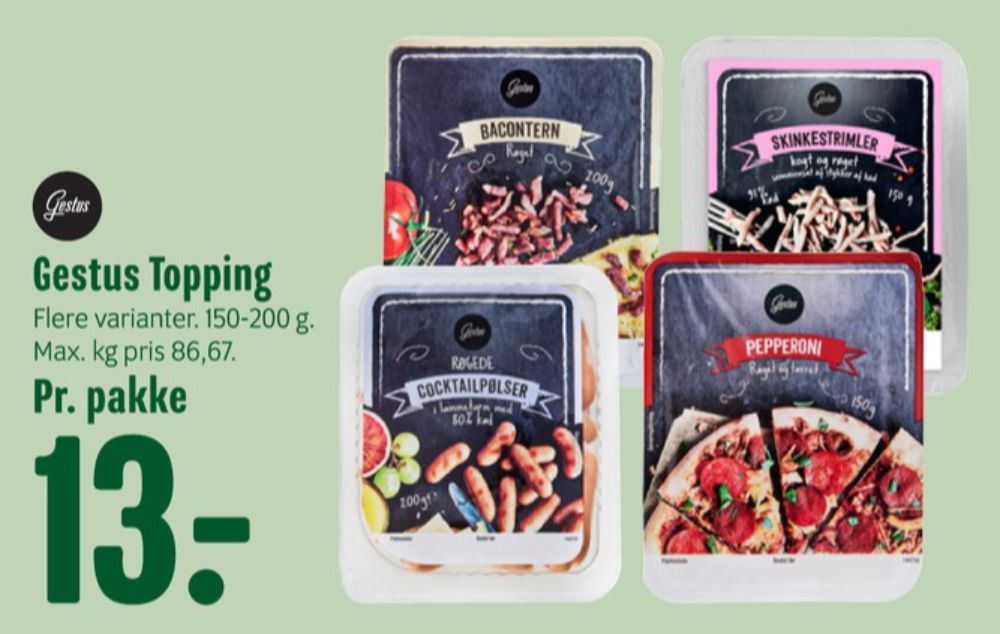 Gestus, Skinkestrimler