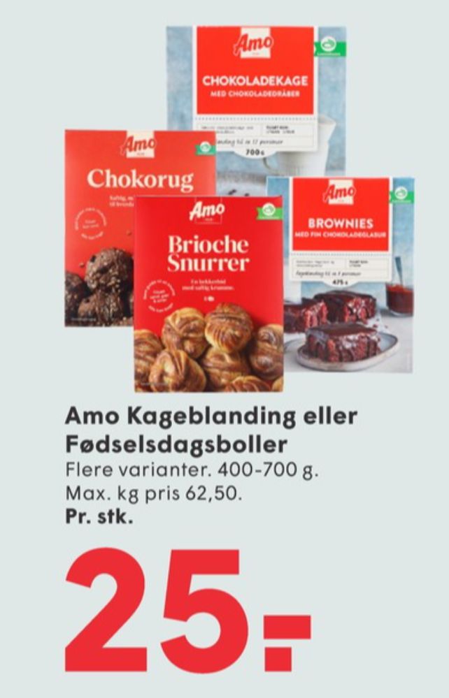 Amo, Chokoladekageblanding