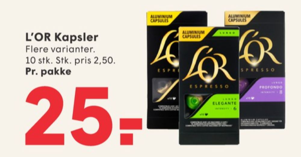 LOR Espresso Lungo Profondo, Kaffekapsler