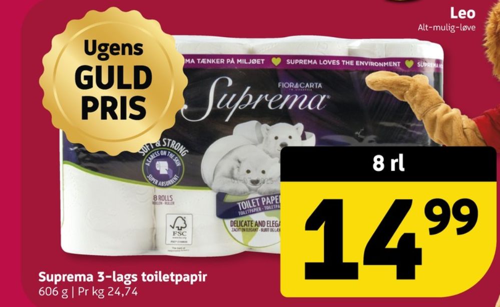 Suprema, Toiletpapir