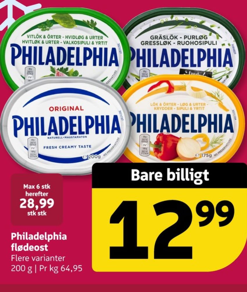 Philadelphia, Flødeost Purløg