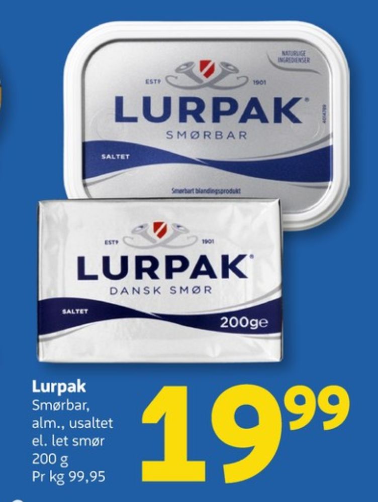Lurpak, Smør Usaltet
