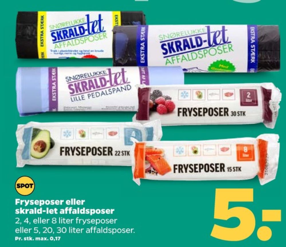 Skrald-let, Affaldsposer