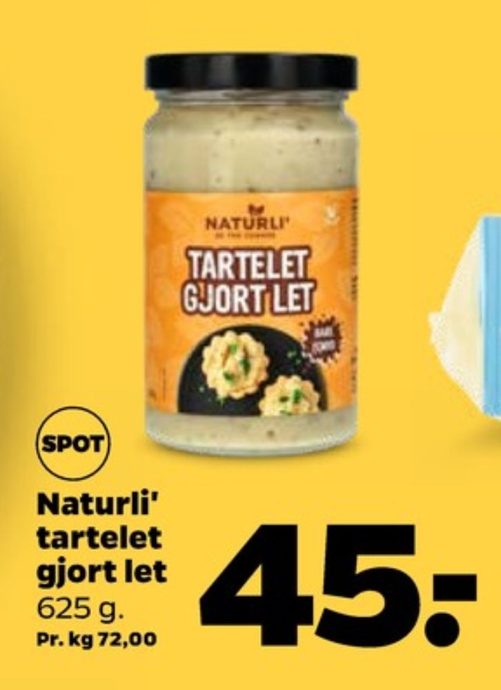 Naturli', Tartelet Gjort Let