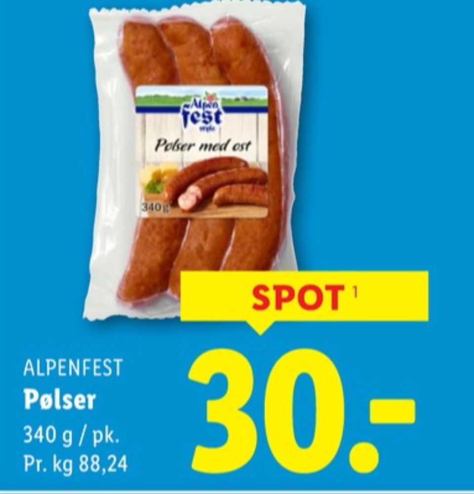 Alpenfest, Ostepølser