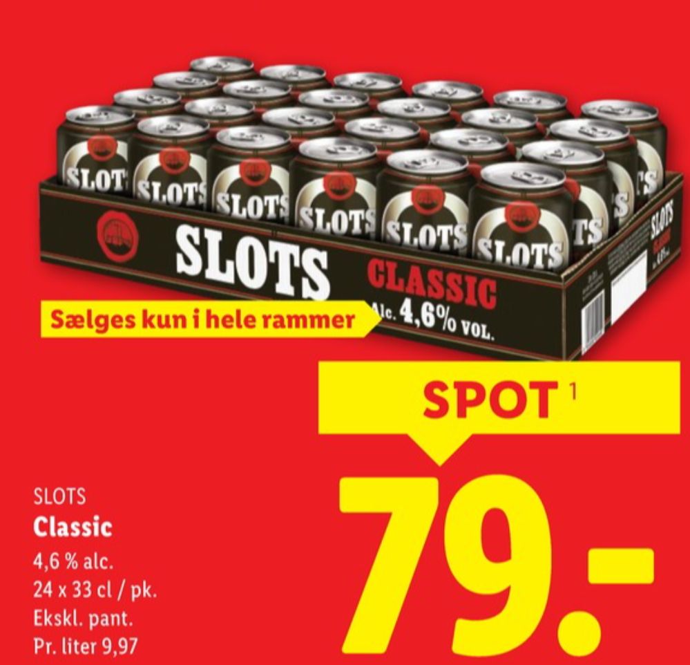 Slots Classic, Øl 24 pk.