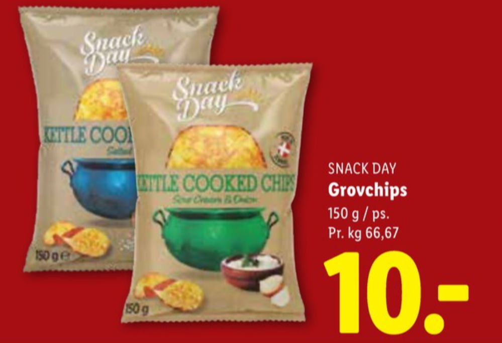 Snack Day, Kettle Cooked Chips Salted