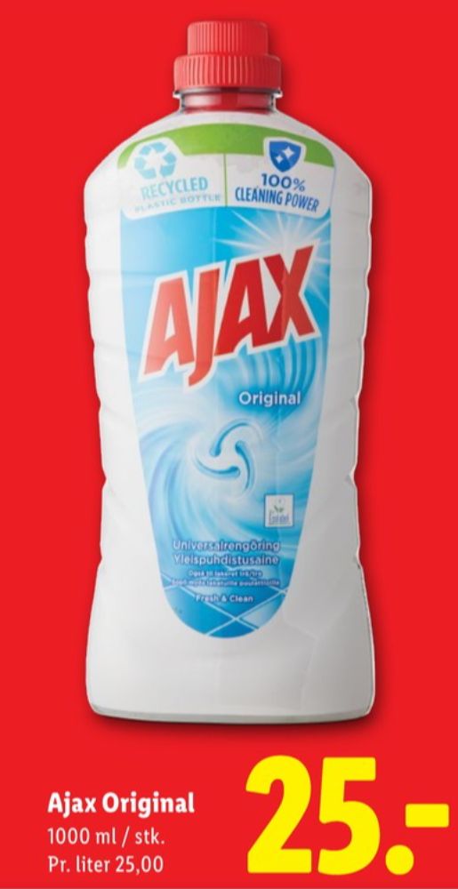 Ajax, Rengøring - universal