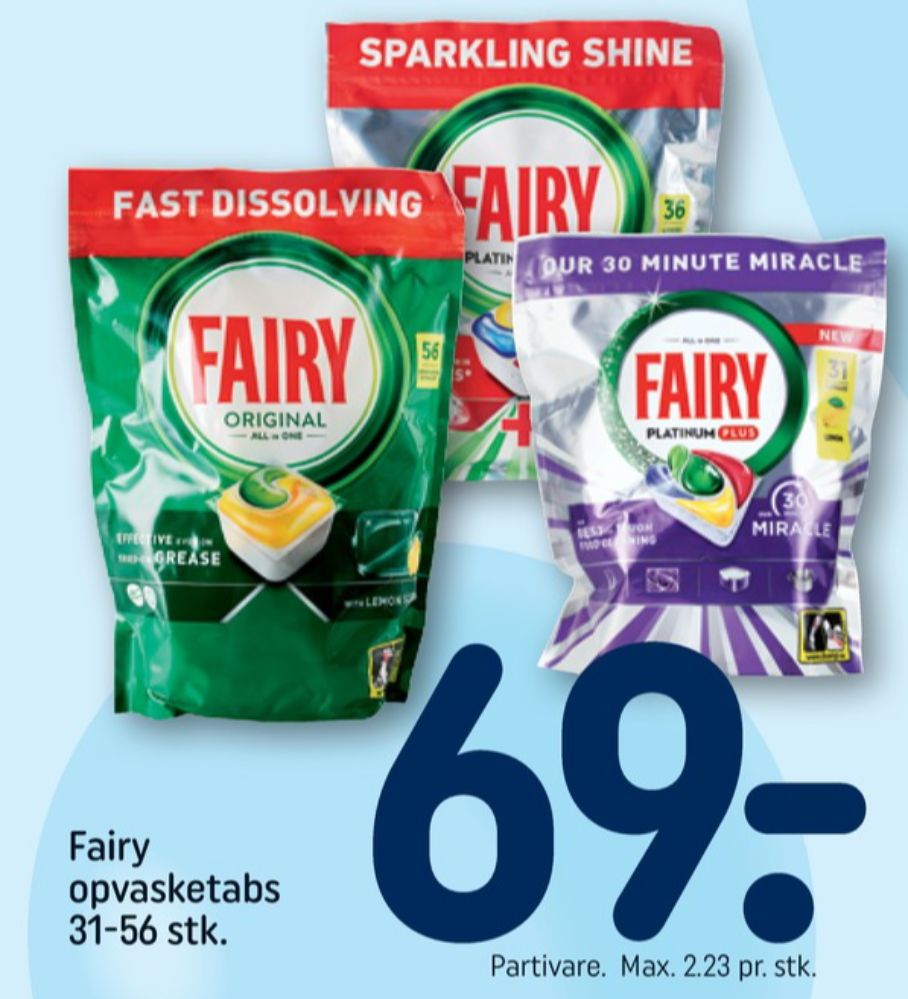 Fairy, Maskinopvask-tabs