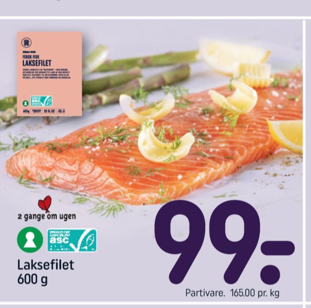 Rema 1000, Laksefilet