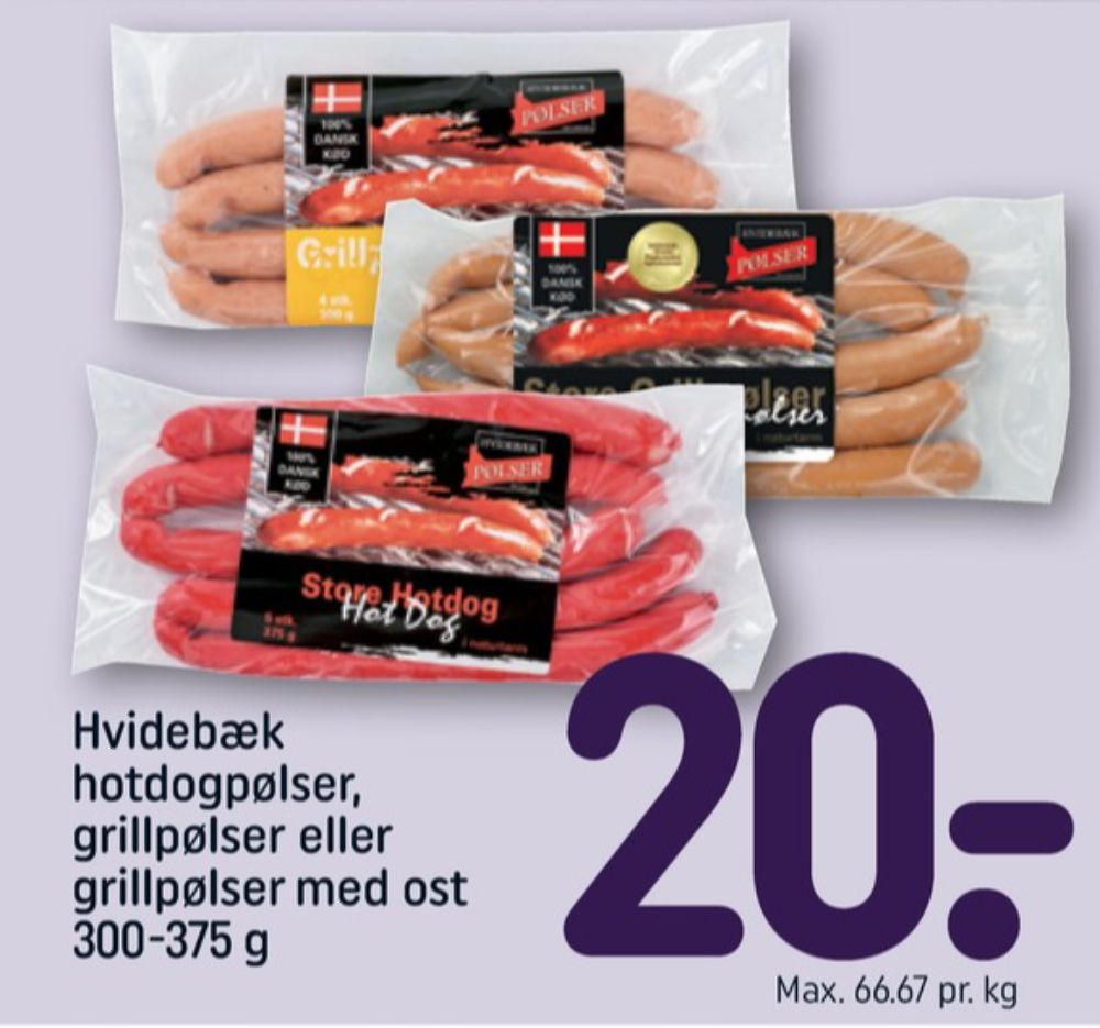 Hvidebæk, Grillpølser