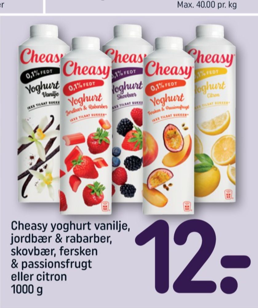 Cheasy, Protein Yoghurt Blåbær & Vanilje