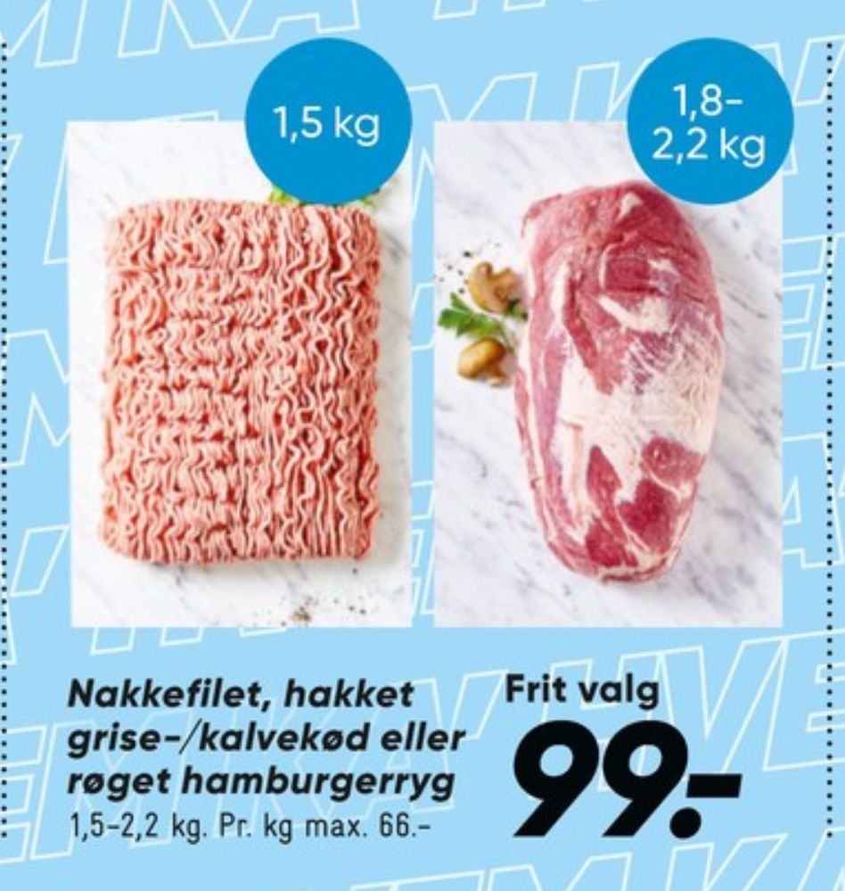 Hakket kalv og grisekød