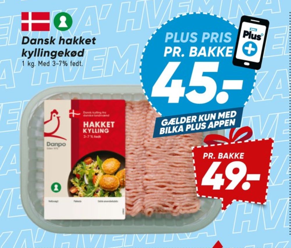 Dansk Landkylling, Hakket kylling 3-7%